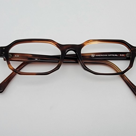 American Optical AO 521 Brown Tortoise Eyeglasses Frame USA 48-17-130 - Picture 10 of 12